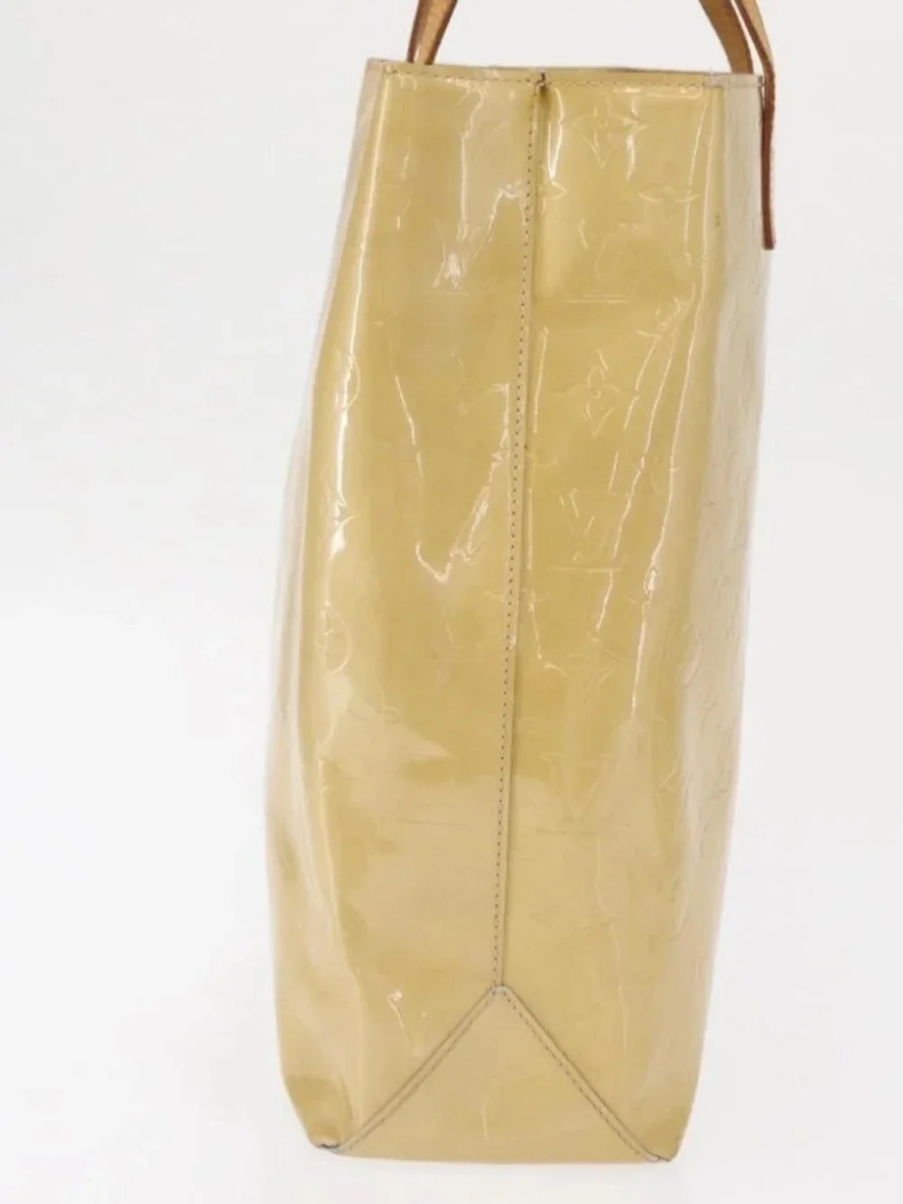 LOUIS VUITTON Monogram Vernis Reade MM Hand Bag Beige - Picture 3 of 16